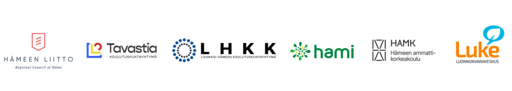 Logojono: Hämeen liitto, Kk Tavastia, LHKK, HAMI, HAMK, Luke.